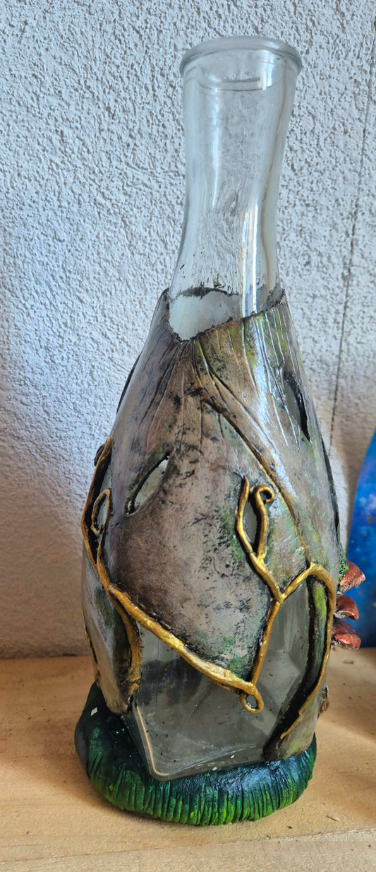 ✨️☘️Vase organique “Arabesques et Champignons dorés”✨️