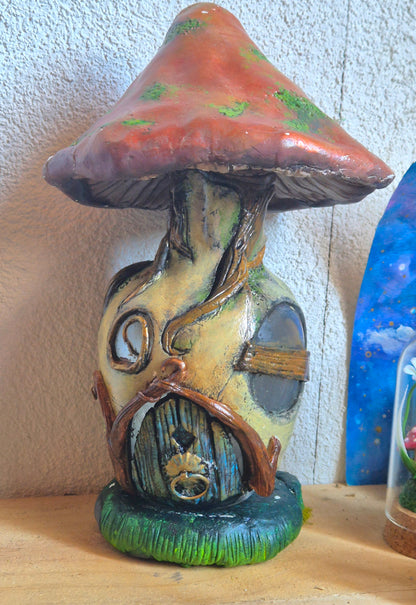 🍄✨️la torsadée Lampe maison champignon