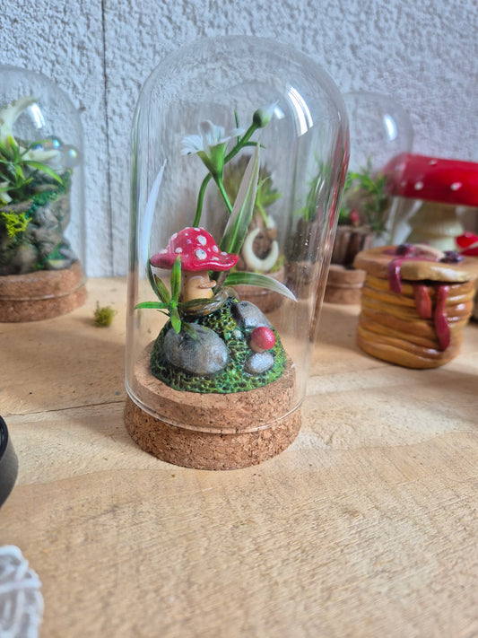 ✨ the mush & the flower Mini Mondes Magiques sous Cloche ✨